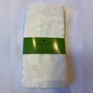 NEW Kate Spade Monochromatic BOWS CLOTH NAPKINS Set/4